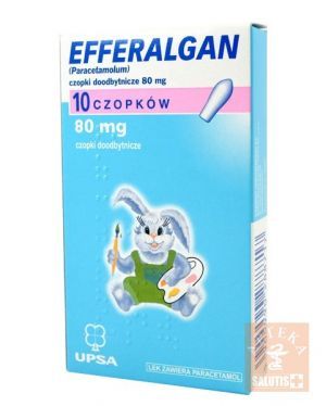 Efferalgan 80 mg x 10 czop.