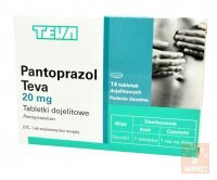 Pantoprazol Teva 20 mg x 14 tabl.