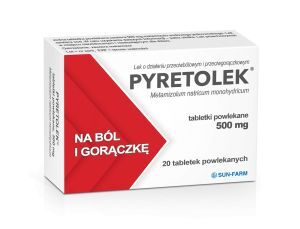 Pyretolek 500 mg x 20 tabl.