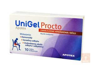 UniGel Apotex Procto x 10 czop.